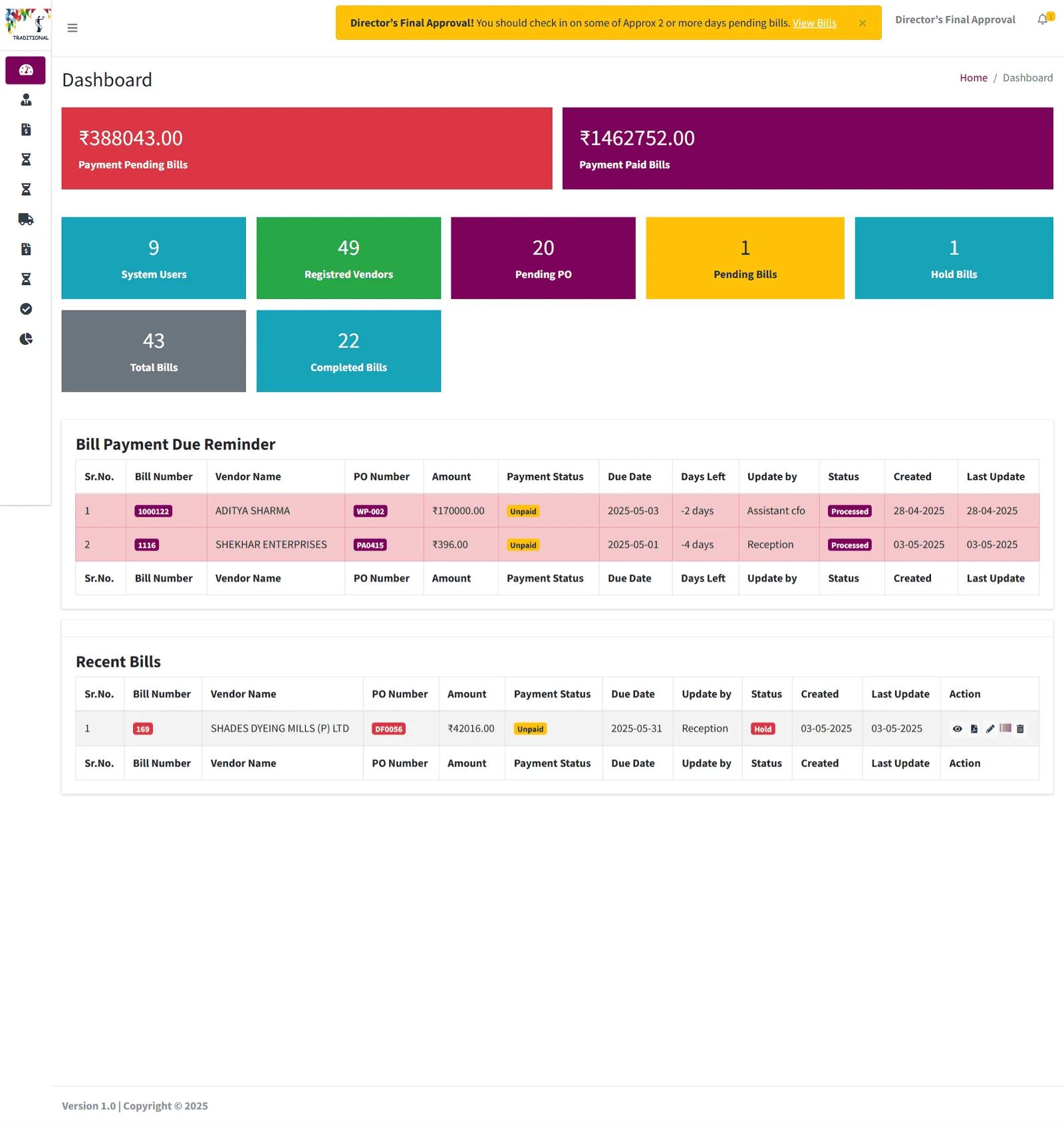 Traditional Billing - Software Solution