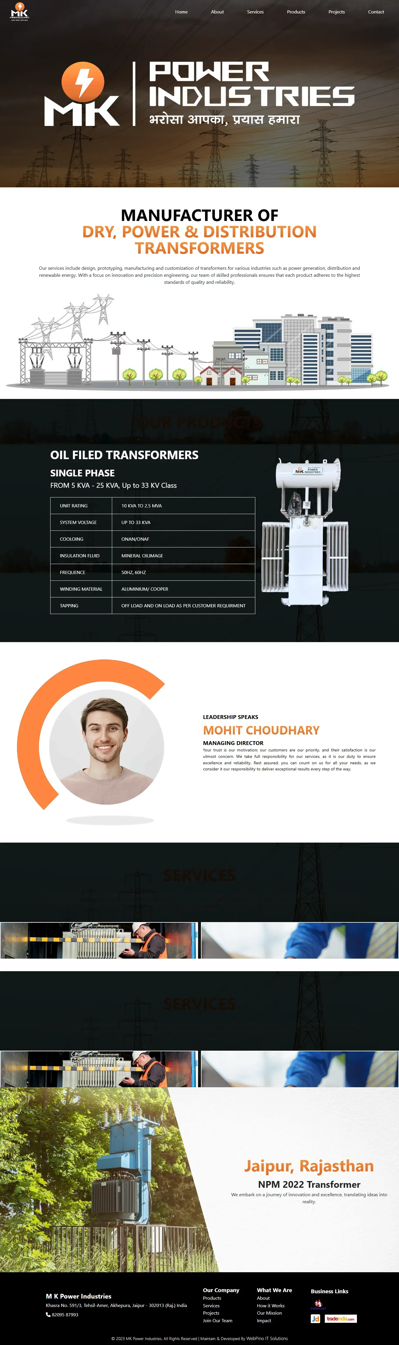 MK Power Industries - Industrial Website