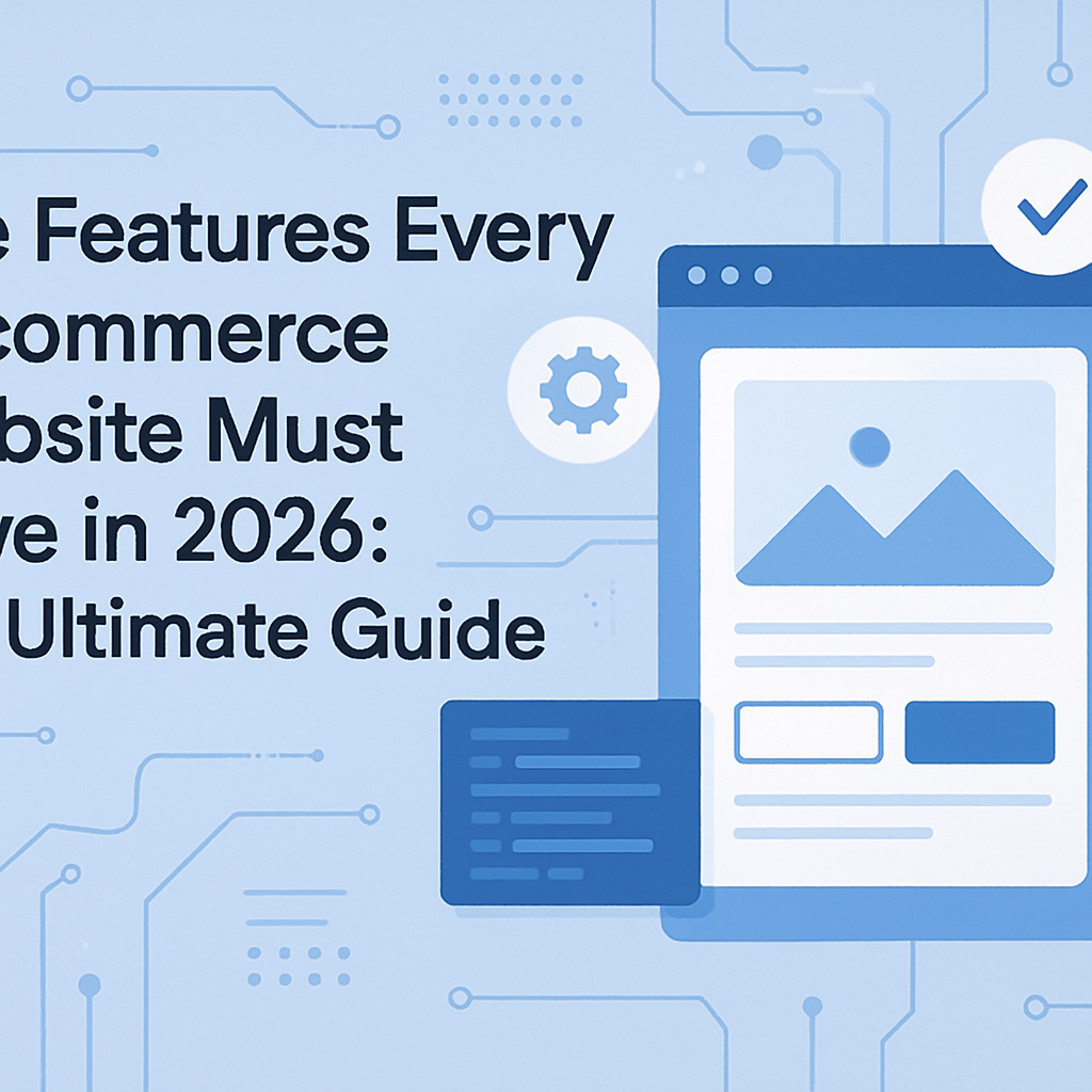 Top Features Every E-commerce Website Must Have in 2026: The Ultimate Guide